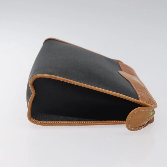 Christian Dior Clutch Bag PVC Canvas Black Brown Auth - Picture 11 of 15